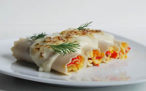 Canelones de cangrejo