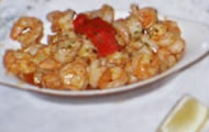 Camarones en salsa de ajo