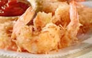 Camarones fritos con coco